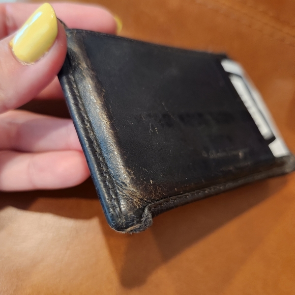 USED Salvatore Ferragamo Black Leather Card Holder AUTHENTIC - Picture 6 of 8